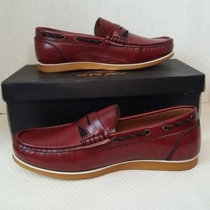 Men's XRAY Moccasin Burgundy Loafers Size 7.5